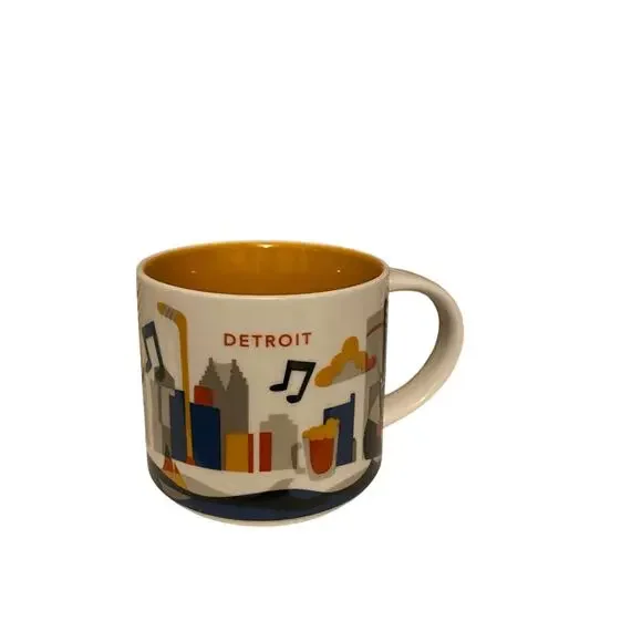 Starbucks coffee mug Detroit you are here collection 2015 14 ounces - Picture 1 of 5